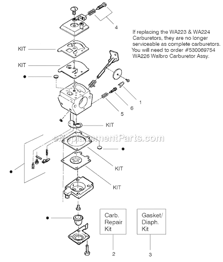 Page A Diagram and Parts List for FEATHERLITE Type 4 Weed Eater Trimmer
